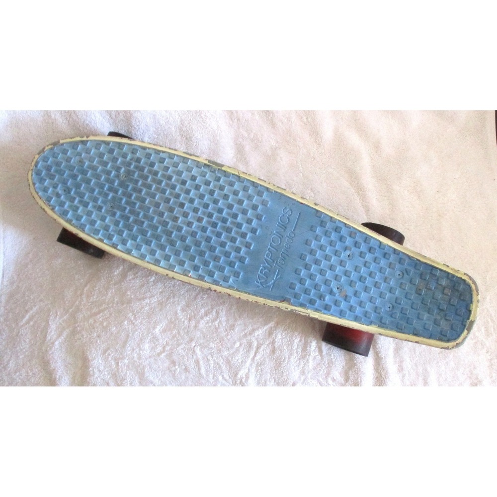 Kryptonics Torpedo 1965 Skateboard Vintage Blue Black Retro Cruiser Red Wheels